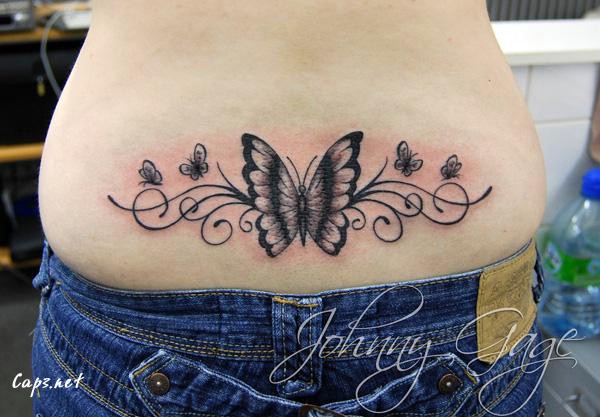 48 Butterfly Low Back Tattoo