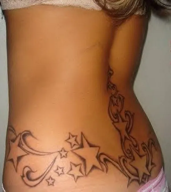 Lower Back Star Tattoo