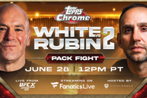  Dana White vs Michael Rubin 2 at UFC International Fight Week, featuring the 2024 Topps Chrome UFC.