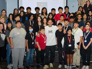 UFC Partners with Communities In Schools of Nevada to visit Cashman Middle School as part of Noche UFC