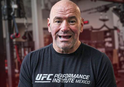 Dana White in a gym discussing the Superhuman Protocol