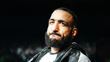 Belal Muhammad prepares to face Leon Edwards of Jamaica in the UFC welterweight championship bout during the UFC 304 event at Co-op Live on July 27, 2024 in Manchester, England. (Photo by Chris Unger/Zuffa LLC)