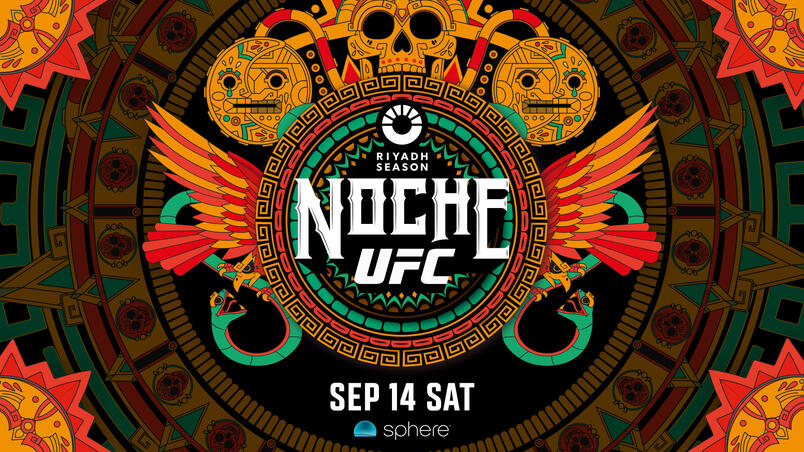 Noche UFC logo on a graphic background