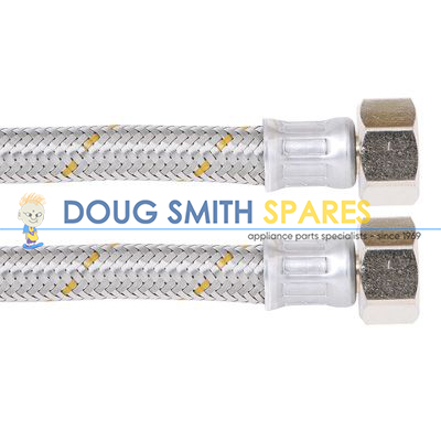 10HPH0450 Bromic Gas Stainless Hose (10mm, 1/2 x 1/2 BSP, 450mm). Doug Smith Spares