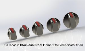Universal Knobs Stainless Red. Doug Smith Spares