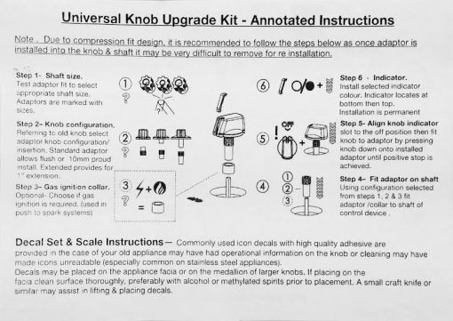 Wilson Universal Cooktop Appliance Knobs Installation Instructions