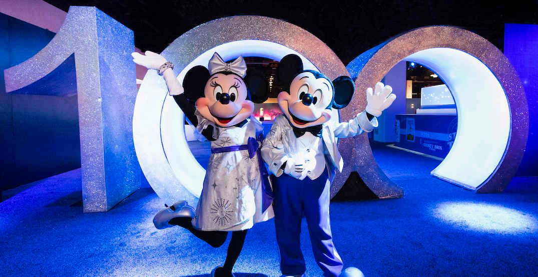 Mickey and Minnie celebrating Disney100. (Disney)