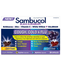 Sambucol Black Elderberry Cough, Cold and Flu Day Night