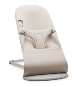 BabyBjorn Bouncer Bliss Light Grey Frame 3D Jersey Light Beige