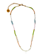 Lua + Sol Beaded Initial Necklace Multicolour