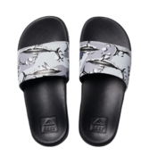 Reef Kids One Slide Grey Camo Shark