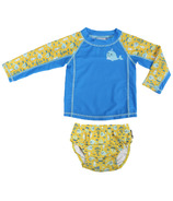 ZOOCCHINI Rashguard Top and Swim Diaper Set Whale