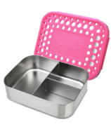 Lunchbots Medium Stainless Steel Trio Bento Box Pink Dots