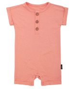 Belan.J Short Sleeve Shortall Romper Coral