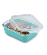 Melii Glass Bento with Silicone Sleeve Blue