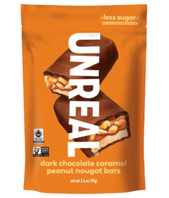 Unreal Dark Chocolate Caramel Peanut Nougat Bars