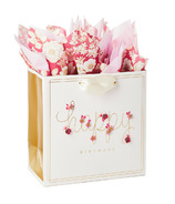 Hallmark Medium Gift Bag With Tissue Paper Pink Flowers