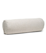 b, halfmoon Linen Cylindrical Bolster