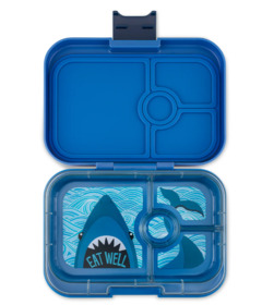 Yumbox Panino 4 Compartment Surf Blue with Shark Tray