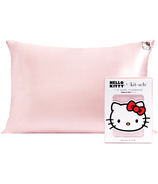 Kitsch x Hello Kitty Satin Pillowcase Solid Pink Kitty Face