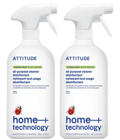 ATTITUDE Nature+ All Purpose Cleaner Disinfectant Thyme & Citrus Bundle