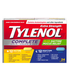 Tylenol Extra Strength Complete Cold, Cough & Flu Daytime/Nighttime Caplets