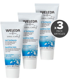 Weleda Salt Toothpaste Peppermint Flavour Bundle