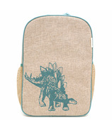 SoYoung Raw Linen Backpack Green Stegosaurus