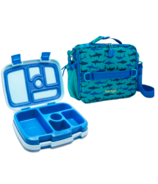 Bentgo Shark Lunch Bag & Blue Bento Bundle