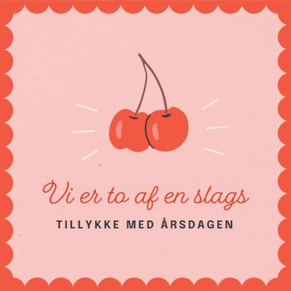 Vi er to af en slags red illustration,retro,playful