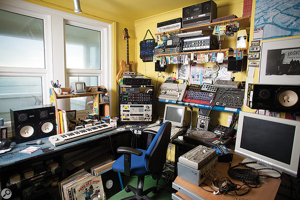 Gear lust? What gear lust? Norman’s studio is still almost exactly as it was in the late 1990s. 