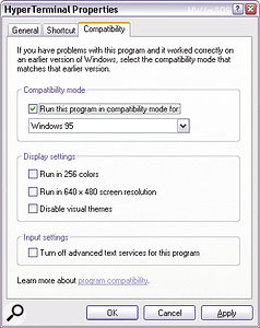  If you get any strange problems from an XP application with your mouse or keyboard, check that Compatibility Mode hasn't been accidentally engaged.