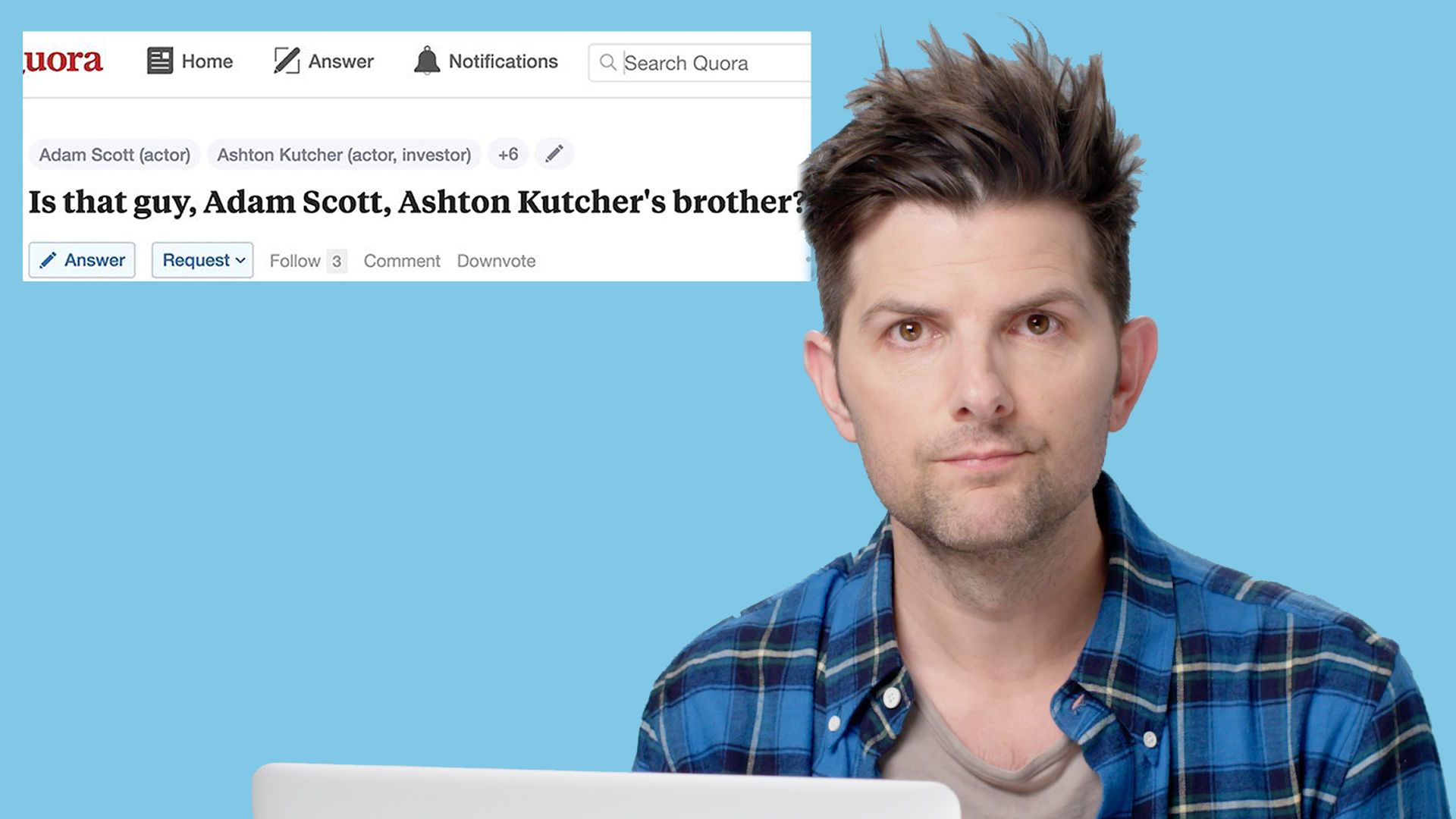 Watch Adam Scott Goes Undercover On Reddit Instagram And Twitter Actually Me Gq