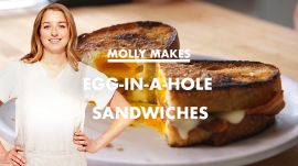 Molly Makes Egg-in-a-Hole Sandwich with Bacon and Cheddar