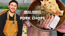 Brad Makes Pork Chops and Flat Bread at Home