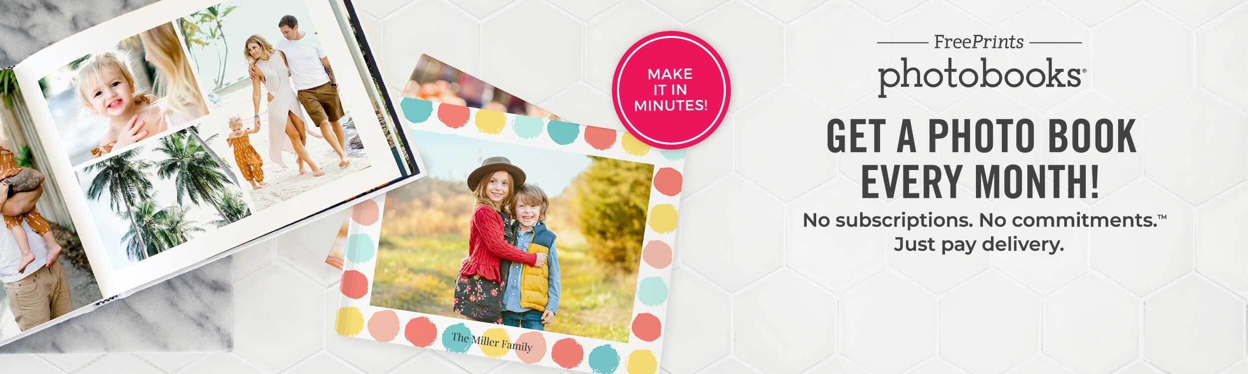 Everything you love about FreePrints in a FREE PHOTO BOOK!