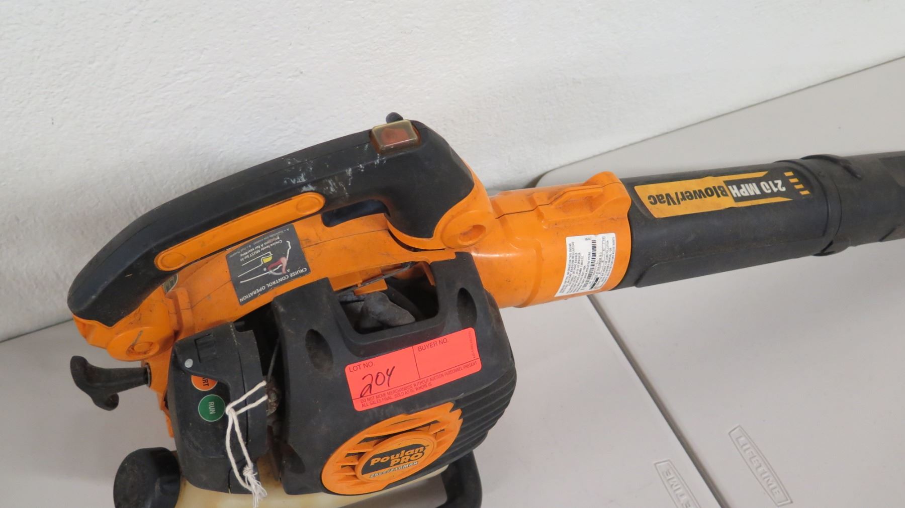 Poulan Pro Leaf Blower Vacuum Blower Vac 25cc 210 Mph Oahu Auctions