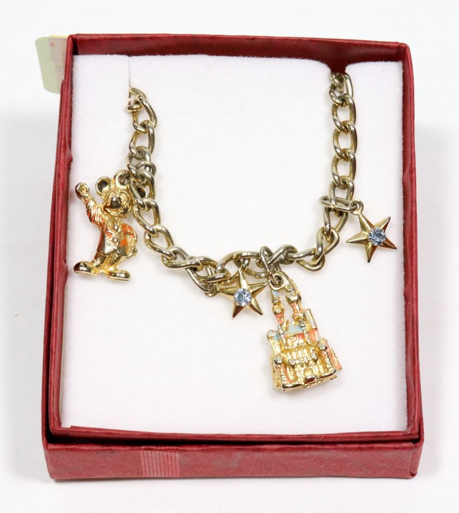 Vintage Disney Charm Bracelet W Mickey