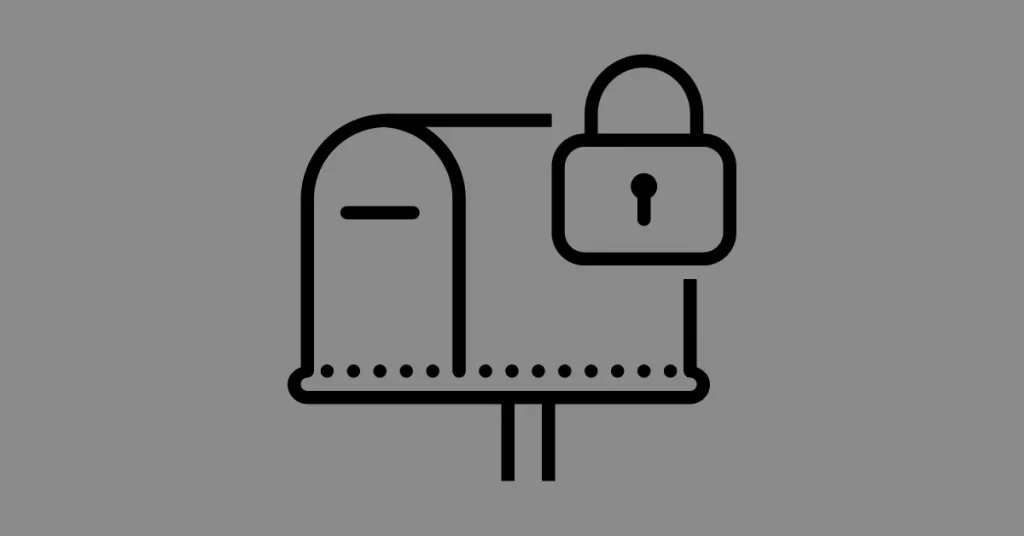 vector image of a locked mailbox