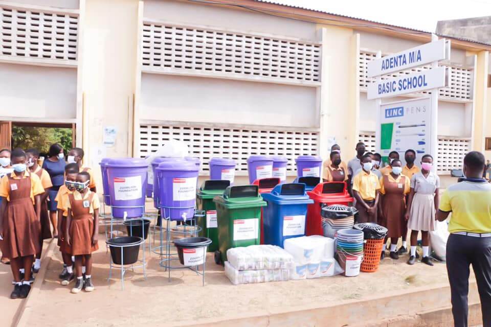 Zoomlion donates sanitation, covid-19 logistics to Adenta schools