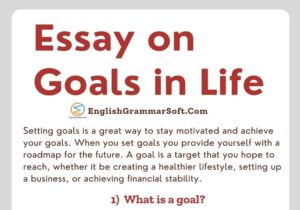 having goals in life is important essay