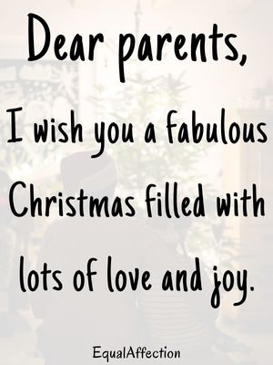 Christmas Greetings Message To Parents