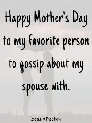 Funny Mother In Law Mothers Day Wishes