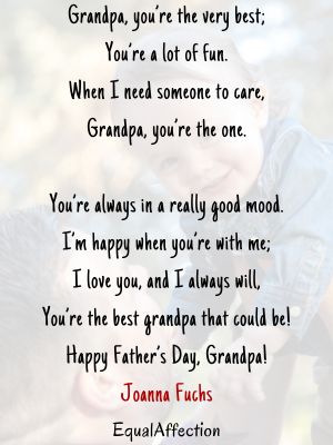 Father's Day Poems For Grandfather From Granddaughter