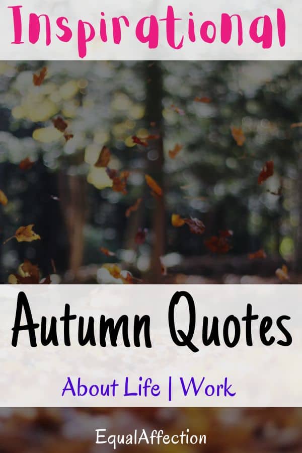 Inspirational Autumn Quotes