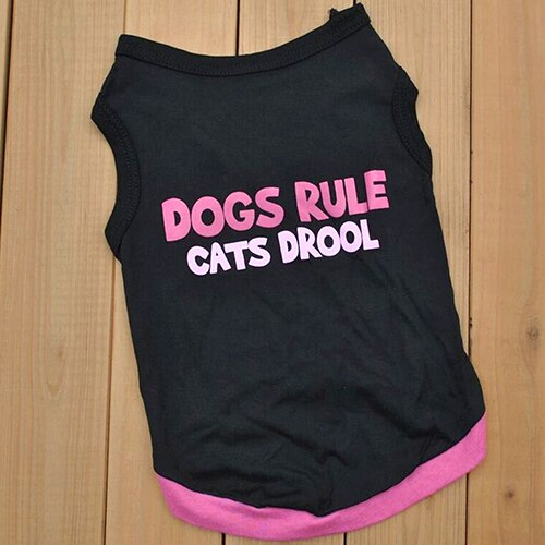 (Erotica) Cat Puppy Summer Dog Clothes Cool Cotton T-shirt Pet Clothes Cute Letter Print Vest Pet Clothes