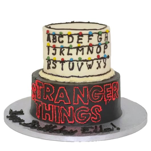 Stranger Things themed birthday cake