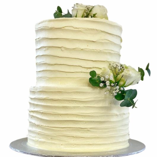 rustic swirl wedding cake