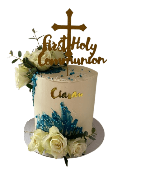 Communion Cake Blue For Boy