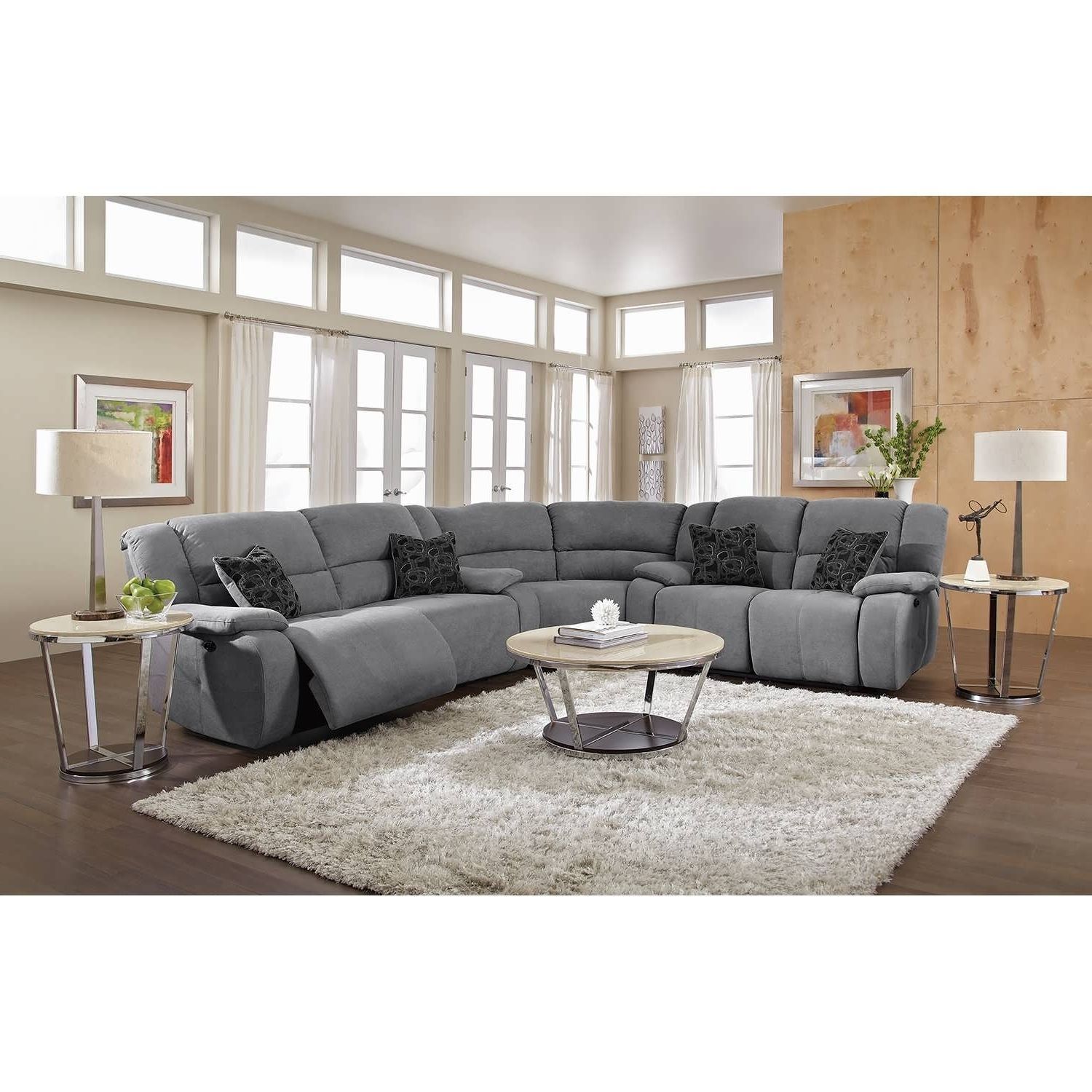 Most Up To Date Reclining Sofas With Chaise Pertaining To Sofa : Chaise Sofa Grey Sectional Sofa With Chaise Dark Grey (Photo 14 of 15)